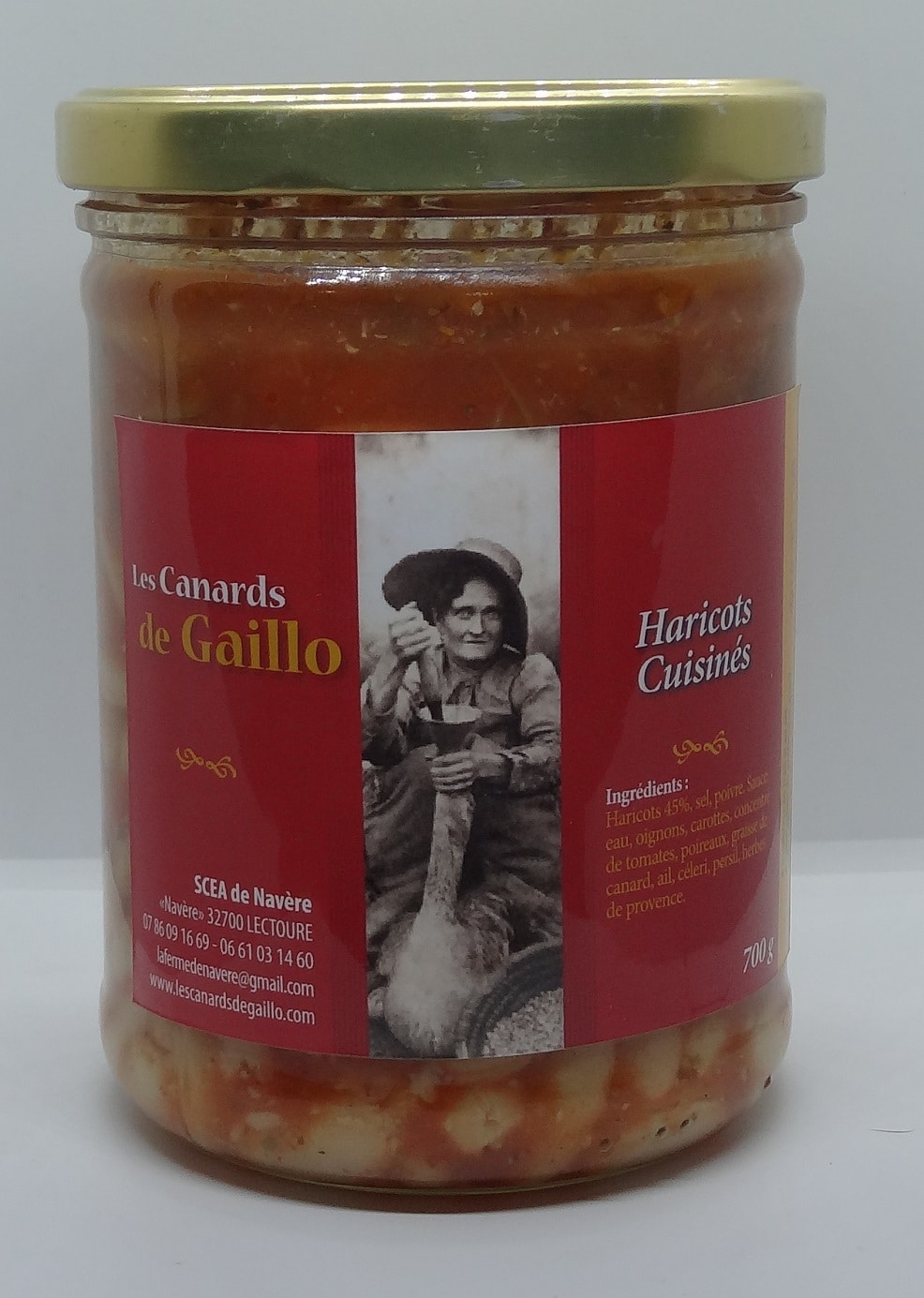 Haricots cuisin&eacute;s &agrave; la graisse de canards du gers